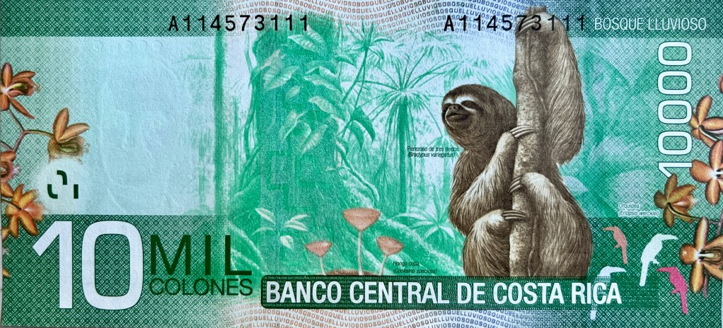 Living the “Pura Vida”: Costa Rica’s 10000 Colónes Note – The Paper ...
